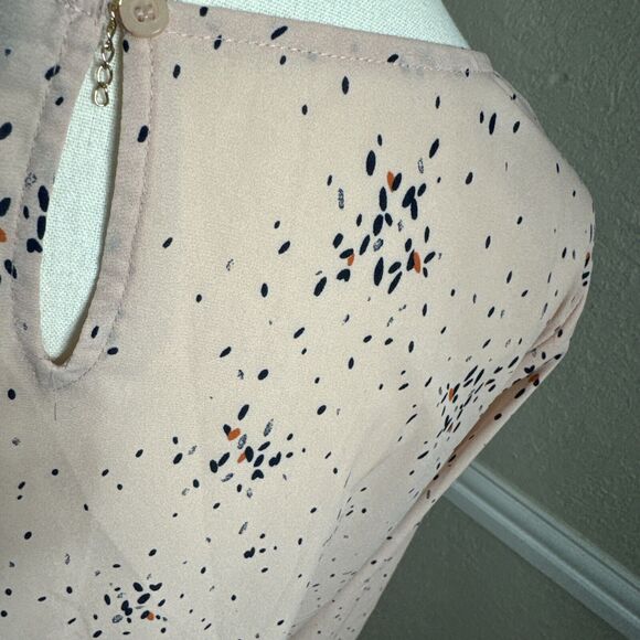 Women’s Tunic Office Formal Top Ruffle Bell Long Flutter Sleeve Blouse Size L - Picture 10 of 13